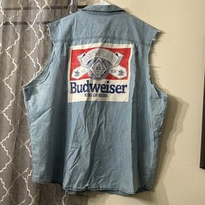 Budweiser custom denim shirt 3XL